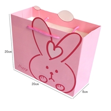 供应包装袋粉色可爱兔子中号礼品袋现货混批