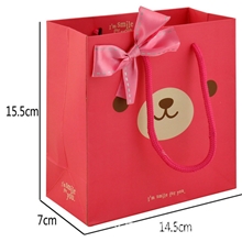 精美礼品袋小号小熊可爱纸袋可按客户要求定制