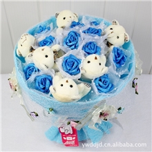 小熊花束批发婚庆用品生日礼物【每款5束起混批】11180047