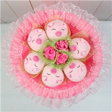 超低价团购合作小猪花束可爱花束批发【每款5束起混批】11180232