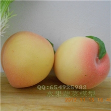 批发人造花保丽龙泡沫水果蔬果模型仿真轻装桃子仙桃带叶蟠桃