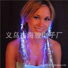 LED发光辫子发光头饰光纤饰品LED饰品发光假发圣诞头饰