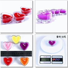 玻璃心形蜡烛/香薰蜡烛蜡烛浪漫套餐创意无烟求婚蜡烛情人节礼物