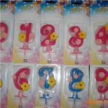 工艺卡通蜡烛批发石蜡卡通蜡烛生日数字蜡烛