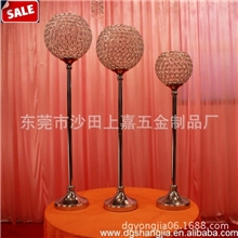 东莞婚庆烛台,直径250MM圆球串珠烛台,婚庆道具路引
