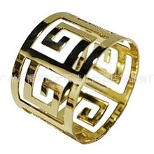 婚庆回字纹餐巾圈镀金镀银色回字纹餐巾圈不锈钢餐巾圈餐巾扣