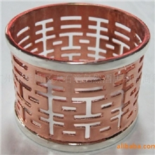 供应婚庆餐巾圈红色餐巾圈双喜餐巾圈新款餐巾圈不锈钢餐巾圈