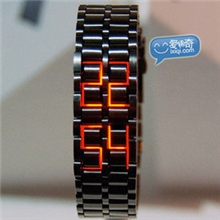 2013led手表熔岩火山爆发创意金属时尚电子手表手链手表批发