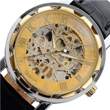 【外贸热卖】WINNER镂空自动机械手表男士商务休闲机械手腕表