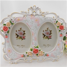 厂家直供5寸双框时尚树脂相框欧式创意艺术相框时尚情侣摆件