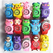 儿童手表拍拍表果冻表2013新款滴胶动物头啪啪圈厂家直销
