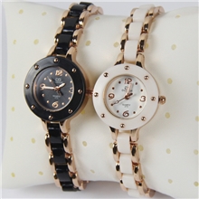 厂家直销批发手表学生女表玫瑰金仿陶瓷表情侣表爆款273