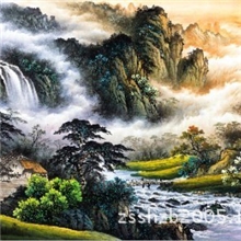 【张氏装裱精品字画】名人字画国画山水国画牡丹山水画客厅