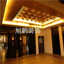 金箔施工，吊顶装饰贴金箔，天花贴金箔，背景墙贴金箔。