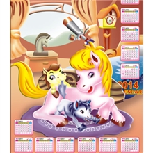 供应2014年立体卡通吸塑年历、立体吸塑年历