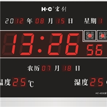 新款温湿度电子钟/自动显示年月日时分钟温度湿度