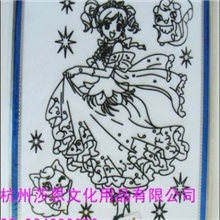 莎恩厂家直销手工彩绘金粉画3040批发人物图案配8色颜料