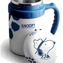 史努比踏雪保温杯厂家直销优质陶瓷茶杯创意杯子创意礼品