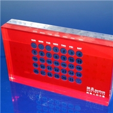 精美水晶年历，亚克力年历，红色水晶年历