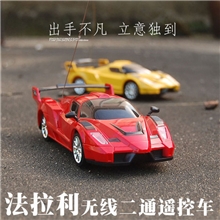 1:24儿童玩具车混批批发电动无线二通遥控车汽车模型法拉利车260g