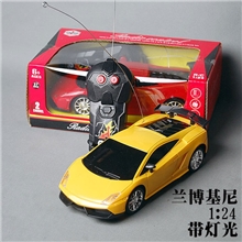 1:24儿童玩具车混批批发电动无线二通遥控车汽车模型兰博基尼260g