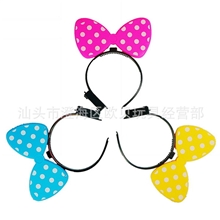 闪光发光地摊热卖玩具多色混装包电双闪/快闪米奇米妮发夹005