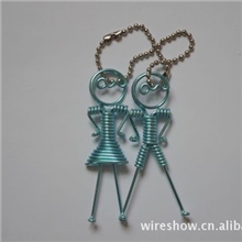 兰州/手工机器人情侣挂件金属工艺品地摊热销旅游纪念品