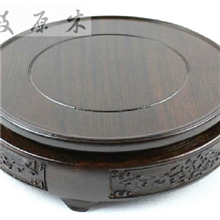 厂家直销红木底座奇石底座木雕圆形木托紫砂壶底座实木雕刻