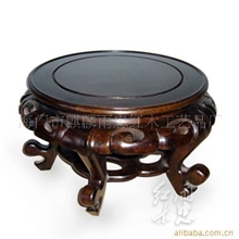 【雨忠红木】红木工艺品海棠几花瓶底座奇石底座