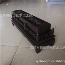 红木香盒高档紫光檀卧式香炉黑檀熏香炉乌木线香盒卧香炉