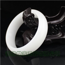 御缘世家新疆白玉手镯羊脂白色温润亮泽平安吉祥高贵典雅