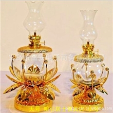 佛教用品佛堂用品高脚莲花灯酥油灯供佛灯铜莲花灯佛前供灯
