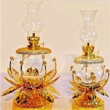 佛堂用品高脚莲花灯酥油灯供佛灯大铜莲花灯佛前供灯