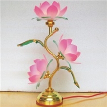 LED七彩莲花灯亚克力粉色莲花S型3星莲花灯