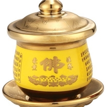 佛教用品净水杯佛供杯心经招财供杯