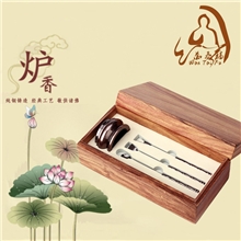 香篆炉四件套红木礼盒香篆炉香铲香勺香扫香道用品厂家批发
