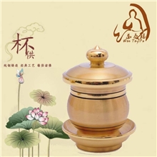 3.8寸纯铜圣水杯铜供杯佛堂供水宗教法器厂家批发