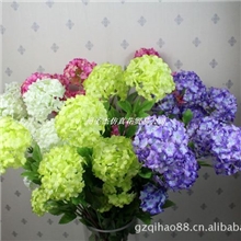 欧式田园高仿真花绢花假花装饰花四头小绣球花仿真花批发