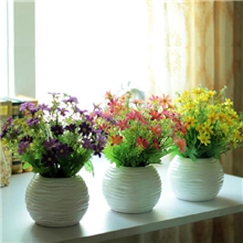 仿真花客厅餐桌装饰花艺人造假花插花家居摆设塑料百搭三色小雏菊