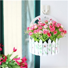 家庭装饰品，家居装饰品，室内装饰品，仿真绢花批发栅栏挂壁花