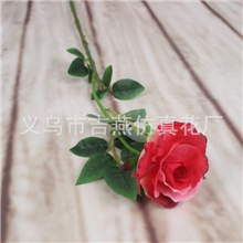 新款欧美风格高档单枝野玫瑰仿真花小额批发包芯巴黎玫瑰人造花