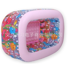 批发乐亲超大加厚保温双排水儿童宝宝充气婴儿游泳池透明大方