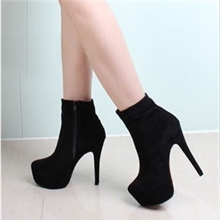 2013秋冬新款女鞋欧美性感女靴厚底防水台超高跟细跟短靴马丁靴