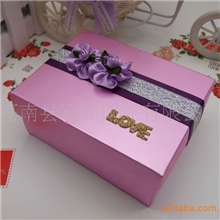 结婚喜糖盒喜糖袋新款喜糖包装盒方盒西式紫色