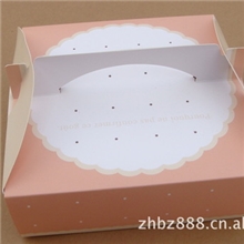 厂家直销芝士蛋糕盒金粉圆点多样手提蛋糕盒现货批发
