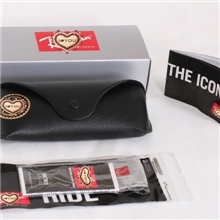 荔枝纹雷朋太阳眼镜盒黑色眼镜盒咖啡色眼睛盒