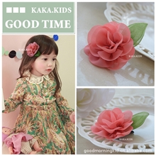 G00D儿童发夹2013年春季爆款非选不可透视雪纺发夹桔色