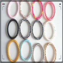 供应电话线头饰2元电话线发饰地毯电话线发圈电话线发饰