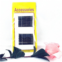 黑色一字夹韩版头饰批发黑色加宽小号波浪形直形小号发夹U型夹