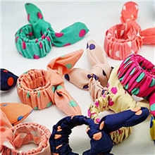 批发兔耳朵特大波点蝴蝶结啪啪圈发圈手腕带发饰韩版布艺头饰批发